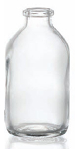 40 ml Aerosolflacon, helder, type 3 geblazen glas